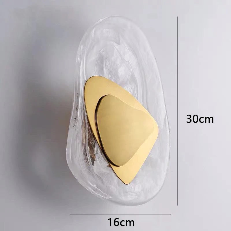 Corridor Decoration Hotel Wall Lamp Iron Plate Random Glass Pattern Creative Sconce Lustre LED Indoor Home Bedroom Modern Lights