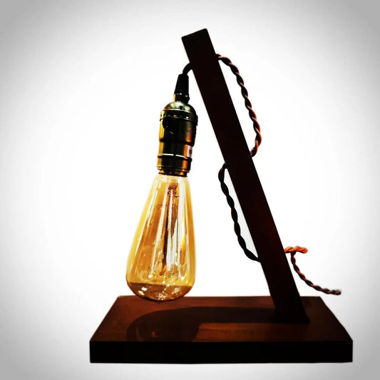 Loft Retro Wood E27 Edison Table Lamp Caffee Cafe Home Bar Studio Decoration Desk Light Vintage Nightlight for Bedside Art