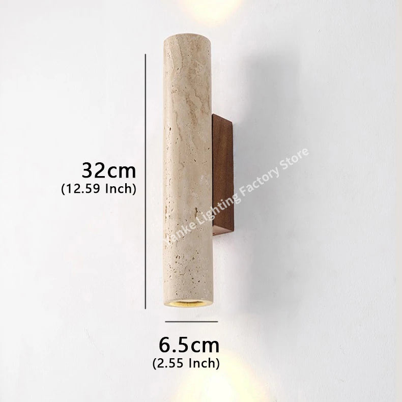 Spanish Yellow Cave Stone LED Wall Lamp Nordic Minimalist Living Room Bedroom Headboard Background Home Decor Fixture