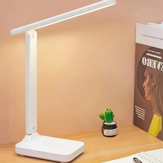 Folding Desk Lamp, USB Touch Control Dimmable Night Light, LED USB Rechargeable Desk Lamp for Student Dormitory Reading and Bedr