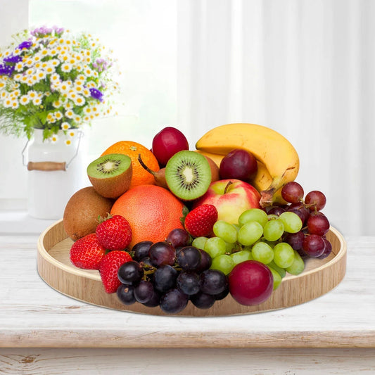 1PCS Round Bamboo Tray Saucer Flower Pot Tray Cup Pad Coaster Plate Kitchen Decorative Plate Creative Coaster Coffee Cup Mat