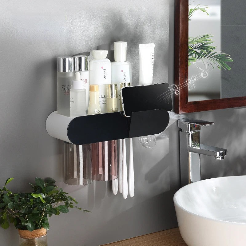 Smart Magnetic Toothbrush Holder & Dispenser