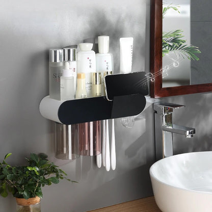 Smart Magnetic Toothbrush Holder & Dispenser
