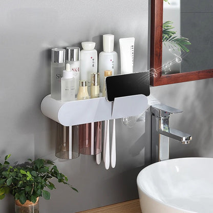 Smart Magnetic Toothbrush Holder & Dispenser