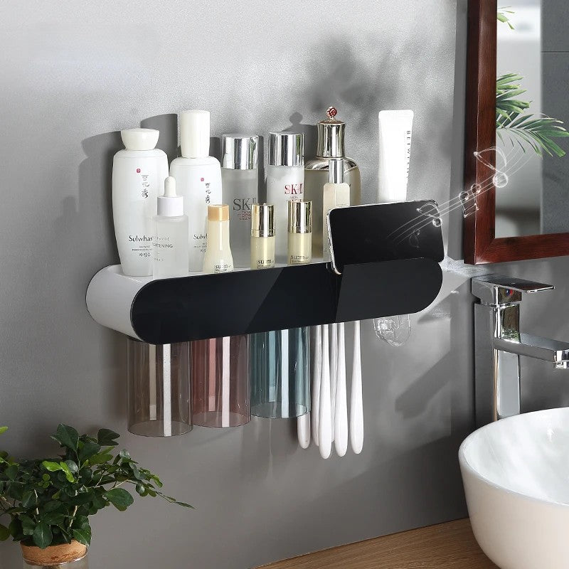 Smart Magnetic Toothbrush Holder & Dispenser