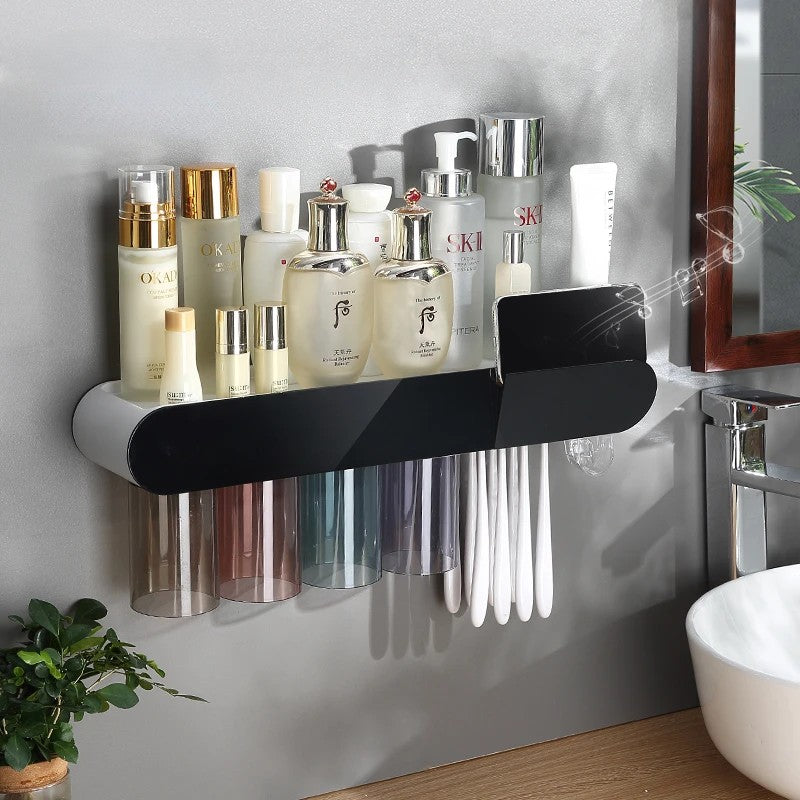 Smart Magnetic Toothbrush Holder & Dispenser