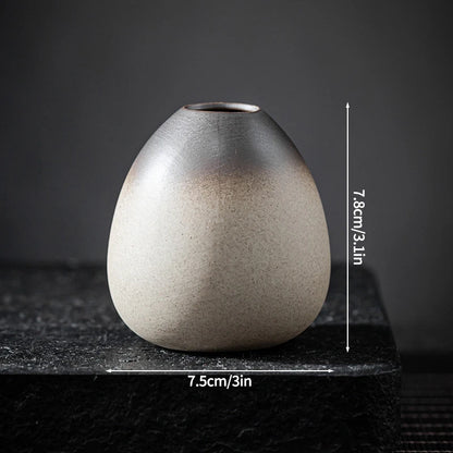 Ceramics Vintage Flower Vase Desktop Flower Bottle Aesthetic Retro Flower Pot Hydroponics Flower Arrangement Flower Vases