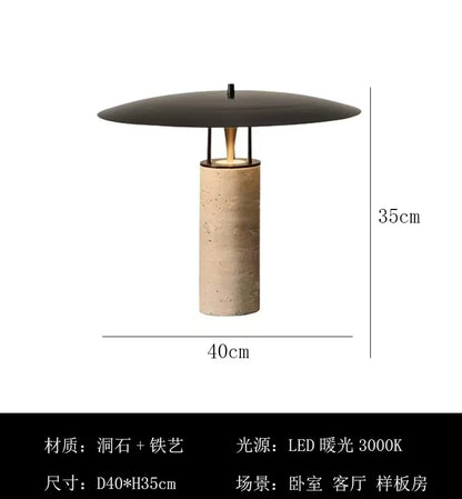 Postmodern LED Minimalist Yellow Stone Table Lamp Designer Art Living Room Bedroom Lamp Nordic Creative Bedside Desk Lights