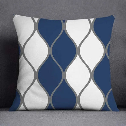 45x45CM Cushion Cover Geometric Pattern Polyester Blue Grey Pillowcase Upholstery Sofa Cushion Throw Pillow Home Decor Pillowcas