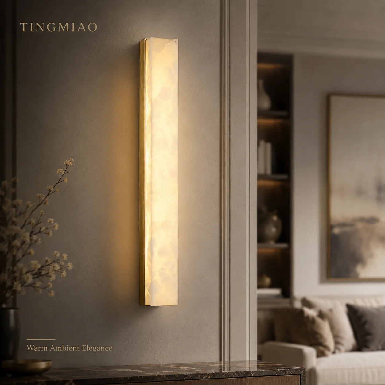 Spanish Marble Copper Wall Lamp Minimalist New Chinese Living Room TV Background Wall Decorative Lamp Aisle Corridor Bedroom