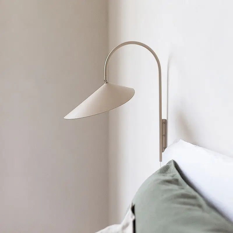 Minimalist Swing Arm Sconce Modern Ceramic Wall Light Adjustable Rotating Bedside Lamp  for Study Living Room Corridor