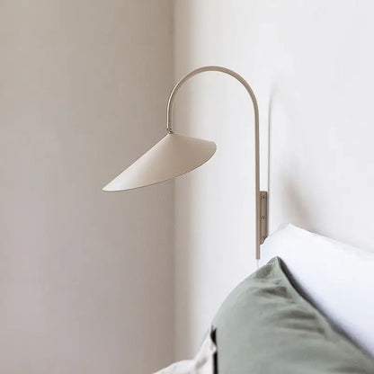 Minimalist Swing Arm Sconce Modern Ceramic Wall Light Adjustable Rotating Bedside Lamp  for Study Living Room Corridor