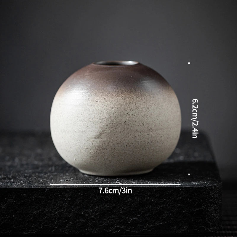 Ceramics Vintage Flower Vase Desktop Flower Bottle Aesthetic Retro Flower Pot Hydroponics Flower Arrangement Flower Vases