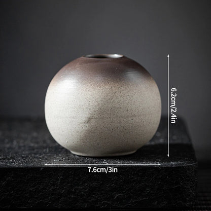 Ceramics Vintage Flower Vase Desktop Flower Bottle Aesthetic Retro Flower Pot Hydroponics Flower Arrangement Flower Vases