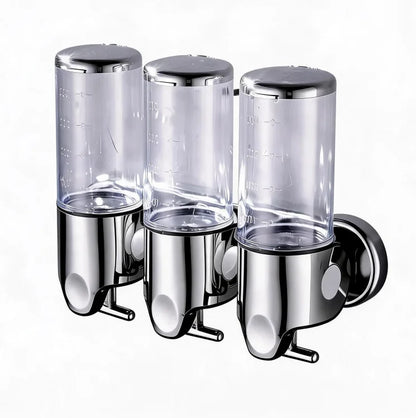 Wall Mounted 500ml Bathroom Soap Dispenser Multi-style Single/Double/Triple Bottles for Shampoo Shower Gel Storage