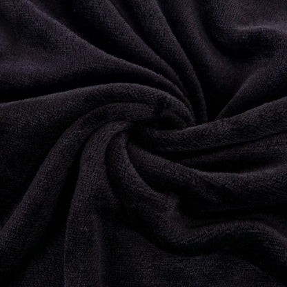 250GSM Black Flannel Blanket Soft Plush Fleece Throw Warm Cozy Bed Cover for Sofa Bedroom All Season Blanket Queen King Size