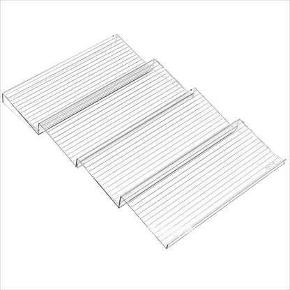 Staged Spice Drawer Organizer Adjustable Acrylic Spice Jars Rack Tray Expandable Seasoning Organizer Cabinet Kitchen Shelves