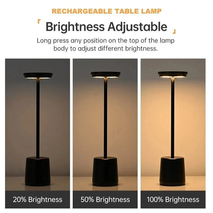 Rechargeable LED Desk Lamp,3 Color Changing & Dimmable,Touch Control Night Light,Bedroom,Modern Ambient Light Bar,Office,Home