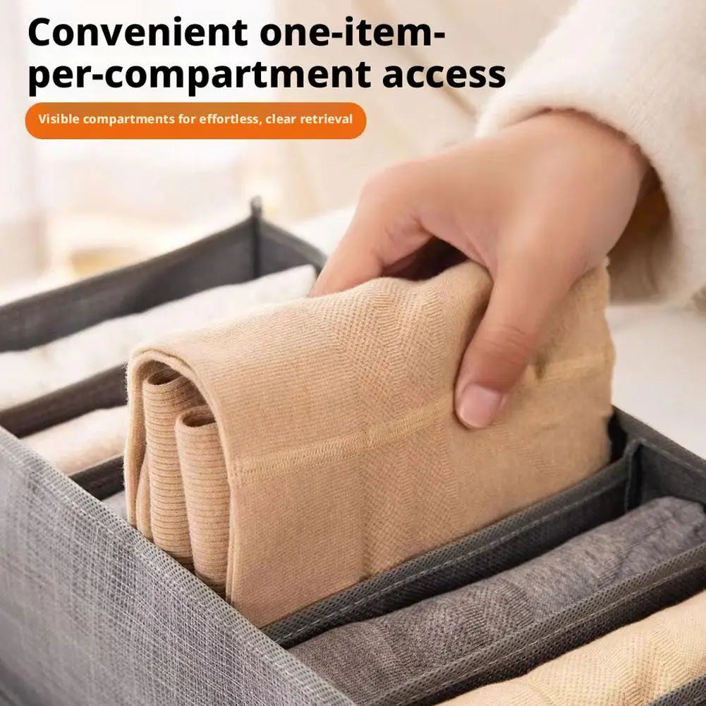 Foldable Washable Closet Organizer Drawer Dividers for Clothes Jeans Underwear Storage Box Space Saving Wardrobe Organization