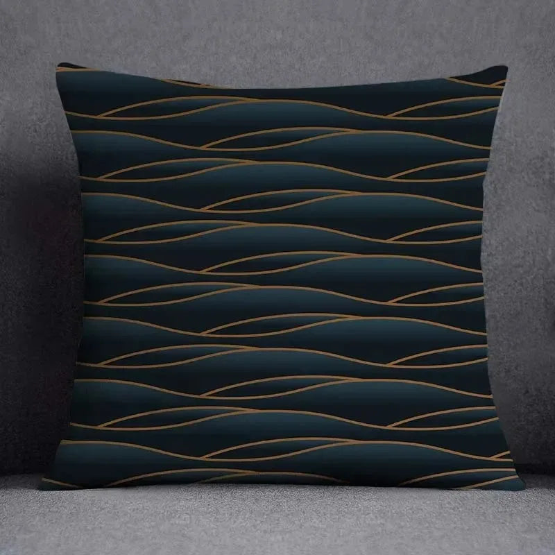 Square Office Cushion Cover Geometric Flower Collection Pattern Home Decor Pillow Cover