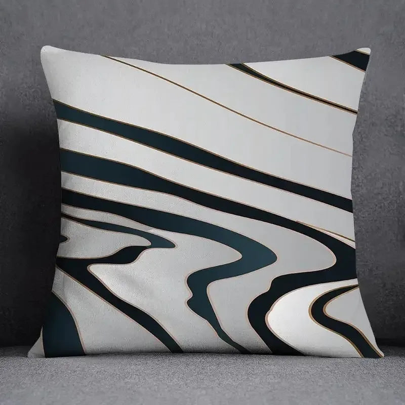 Square Office Cushion Cover Geometric Flower Collection Pattern Home Decor Pillow Cover