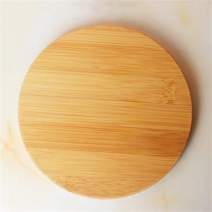 15cm/5.9inch Diameter Round Coaster Placemats Bamboo Tray  Tea Coffee Cup Pad Bamboo Wood Plate Heat Resistant Tableware Mug Mat