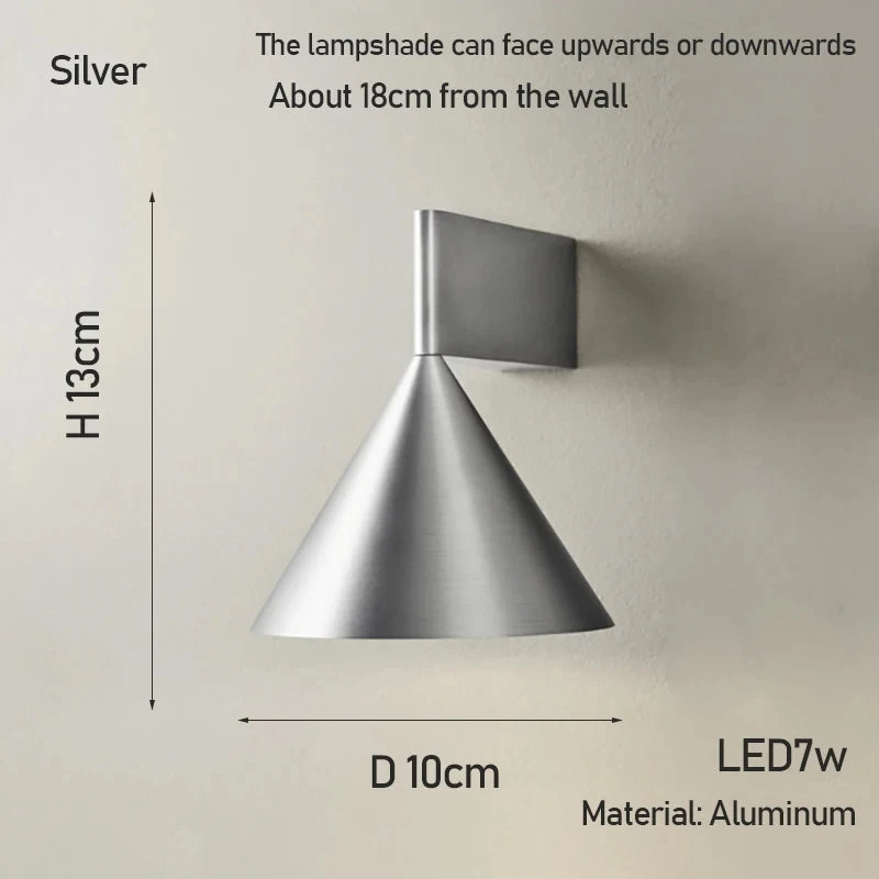 Modern minimalist bedroom bedside nordic wall lamp geometric simple designer high-end background wall aisle lamp retro home dec