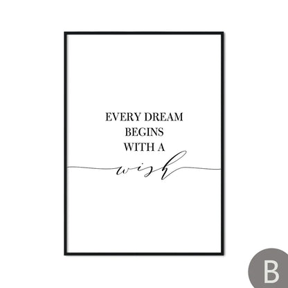 Dandelion Flower Black and White Decorative Canvas Art Print Poster Nordic Modern Painting Wall Elegant Picture for Living Room