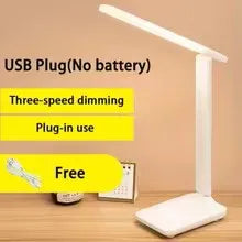 Folding Desk Lamp, USB Touch Control Dimmable Night Light, LED USB Rechargeable Desk Lamp for Student Dormitory Reading and Bedr