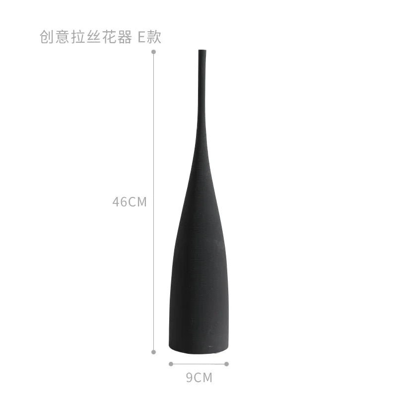 1PC Modern Handmade Art Zen Vase Ceramic Ornaments Decoration Vase Ceramic Decor Vases Tall Floor Vases for Living Room