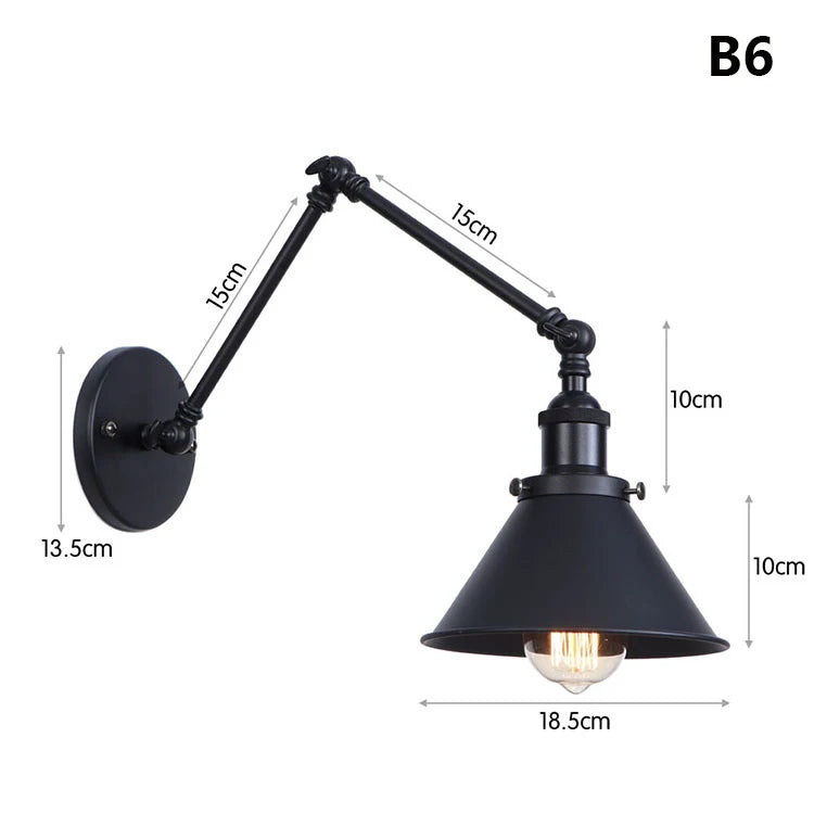 Modern Minimalist Bedroom Wall Lamp for Living Room Aisle Dining Room Adjustable Decorative Long Arm Wall Sconce Reading Lights