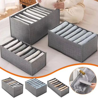 Foldable Washable Closet Organizer Drawer Dividers for Clothes Jeans Underwear Storage Box Space Saving Wardrobe Organization
