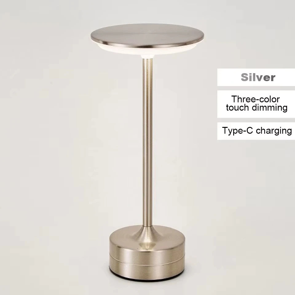 Rechargeable LED Desk Lamp,3 Color Changing & Dimmable,Touch Control Night Light,Bedroom,Modern Ambient Light Bar,Office,Home