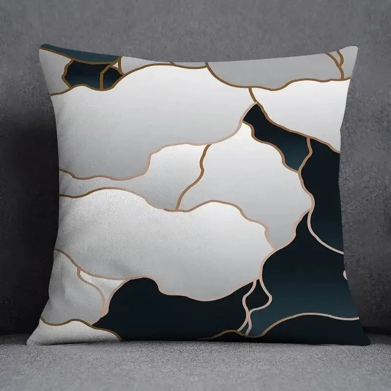Square Office Cushion Cover Geometric Flower Collection Pattern Home Decor Pillow Cover