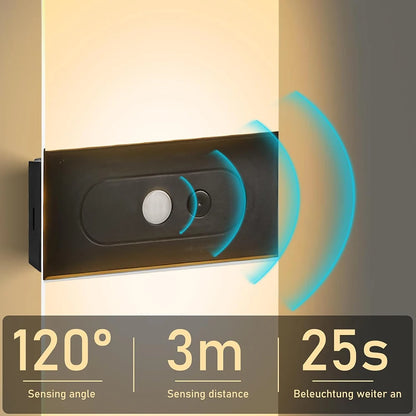 2PCS USB Rechargeable Wall Lamp Touch Motion Sensor Switch Indoor Acrylic Night Light Bedroom Bedside Wall Sconce LED Wall Light
