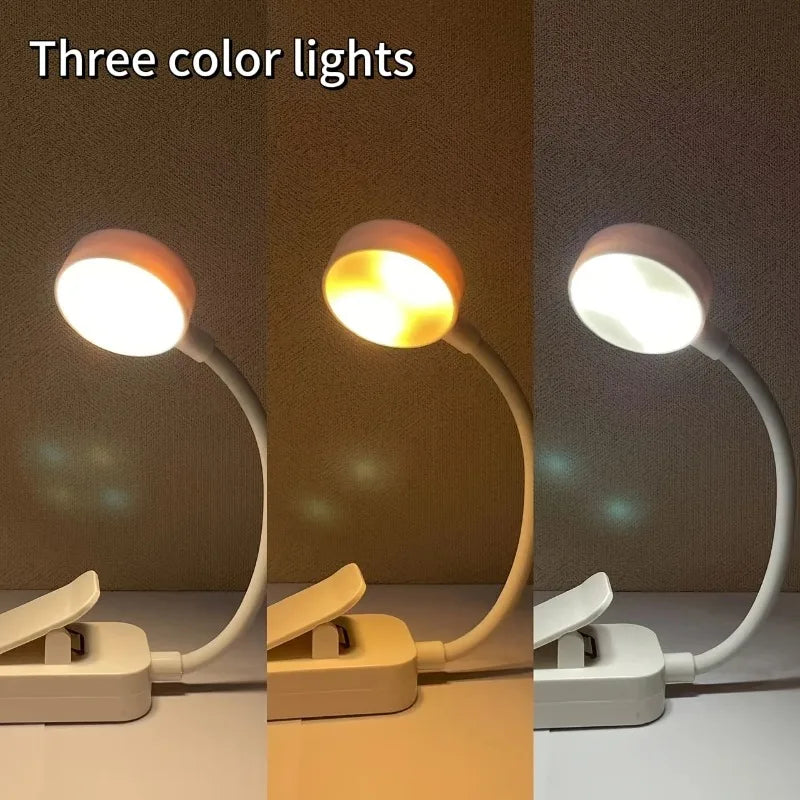 1pc USB Charging Adjustable Reading Light -3 Color Modes, Eye Protection LED, Portable Book Night Light, Office Study Supplies