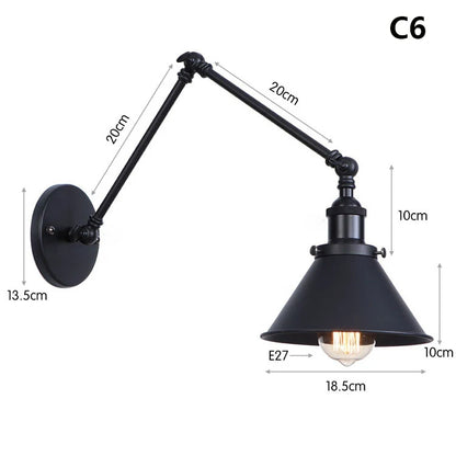 Modern Minimalist Bedroom Wall Lamp for Living Room Aisle Dining Room Adjustable Decorative Long Arm Wall Sconce Reading Lights