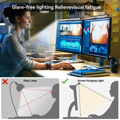 Led Monitor Light Bar Computer Lamps Reading Light Screen Hanging Desk Light Stepless Dimming Monitor For Bedroom Study Room