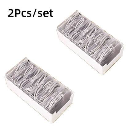 Cable Organizer Storage Box Set Durable Plastic Daily Office Supplies Sundries Charging Cord & Mobile Device Management Storage
