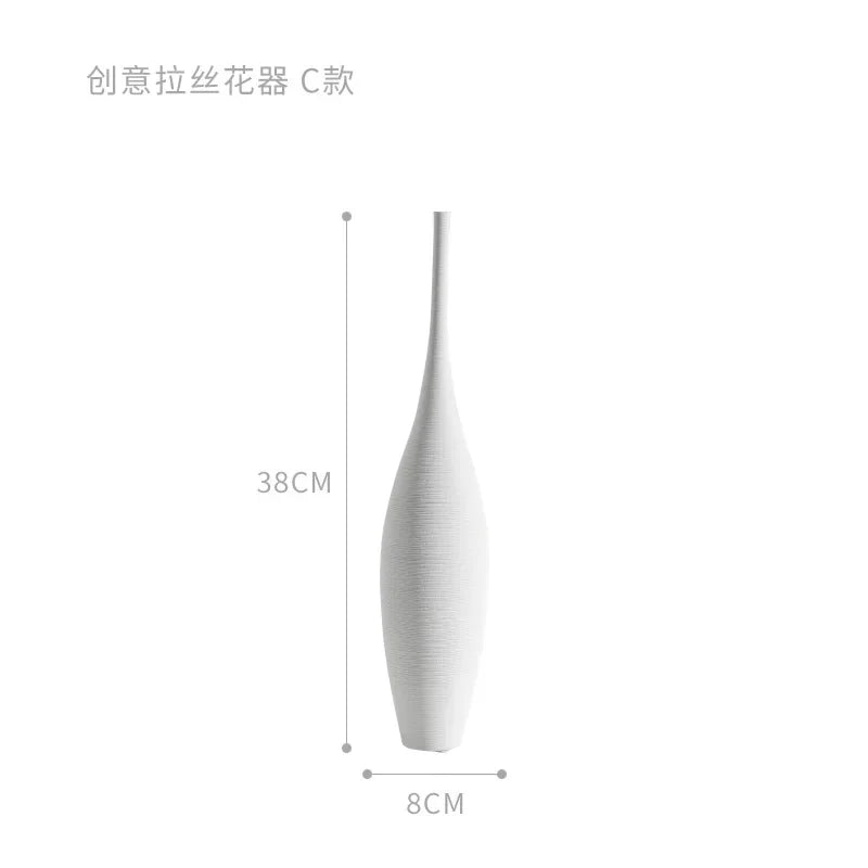 1PC Modern Handmade Art Zen Vase Ceramic Ornaments Decoration Vase Ceramic Decor Vases Tall Floor Vases for Living Room