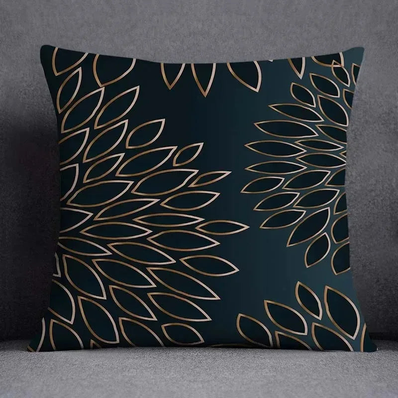 Square Office Cushion Cover Geometric Flower Collection Pattern Home Decor Pillow Cover