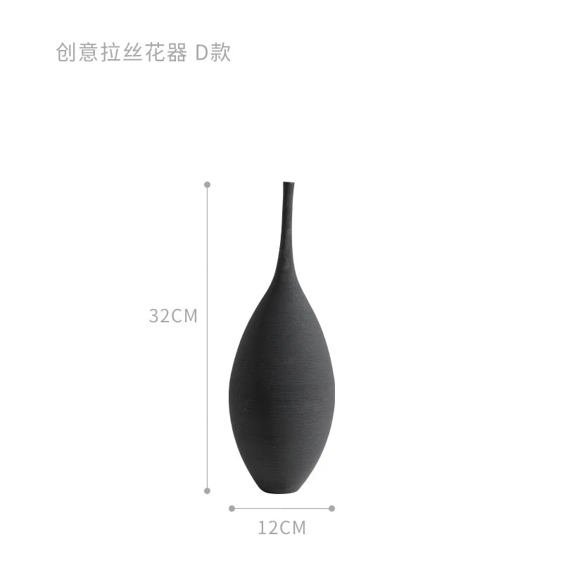 1PC Modern Handmade Art Zen Vase Ceramic Ornaments Decoration Vase Ceramic Decor Vases Tall Floor Vases for Living Room