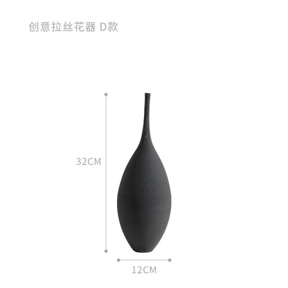 1PC Modern Handmade Art Zen Vase Ceramic Ornaments Decoration Vase Ceramic Decor Vases Tall Floor Vases for Living Room