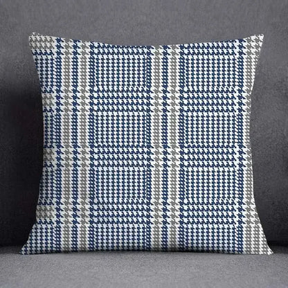45x45CM Cushion Cover Geometric Pattern Polyester Blue Grey Pillowcase Upholstery Sofa Cushion Throw Pillow Home Decor Pillowcas