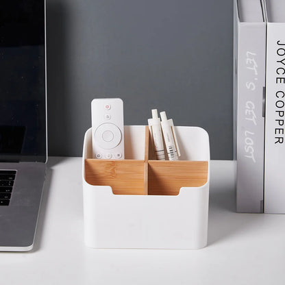Remote Control Holder, Remote Caddy, TV Remote Organizer Table Desktop, Storage Box for Makeup Brushes, Office Supplies