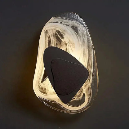 Corridor Decoration Hotel Wall Lamp Iron Plate Random Glass Pattern Creative Sconce Lustre LED Indoor Home Bedroom Modern Lights