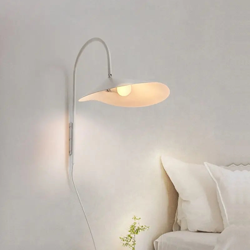 Minimalist Swing Arm Sconce Modern Ceramic Wall Light Adjustable Rotating Bedside Lamp  for Study Living Room Corridor