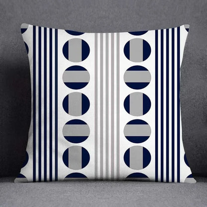 45x45CM Cushion Cover Geometric Pattern Polyester Blue Grey Pillowcase Upholstery Sofa Cushion Throw Pillow Home Decor Pillowcas