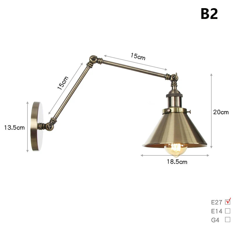 Modern Minimalist Bedroom Wall Lamp for Living Room Aisle Dining Room Adjustable Decorative Long Arm Wall Sconce Reading Lights