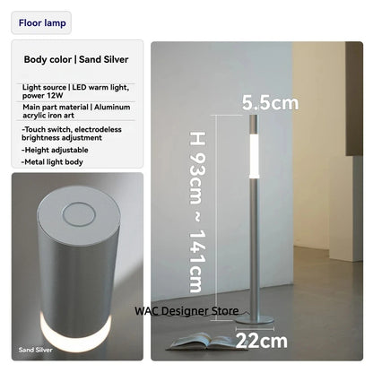 Modern Minimalist Floor light with Touch Sensor Standing Light for Sofa Side Bedroom Sofa Side Bedroom Designer Floor Lamp